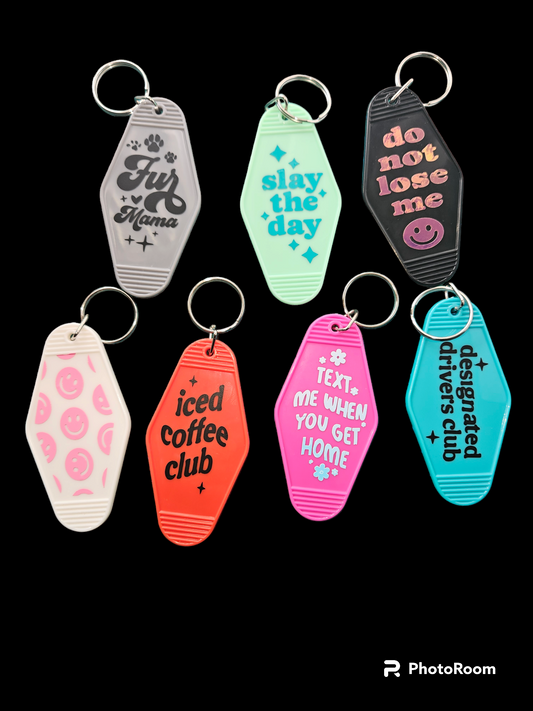 Retro Motel Keychains